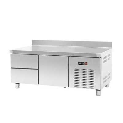 Base refrigerada para linha queima com 1 kit de 2 gavetas e 1 gavetão