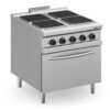 Fogão elétrico com 4 placas quadradas (4x 300x300 mm) + forno elétrico