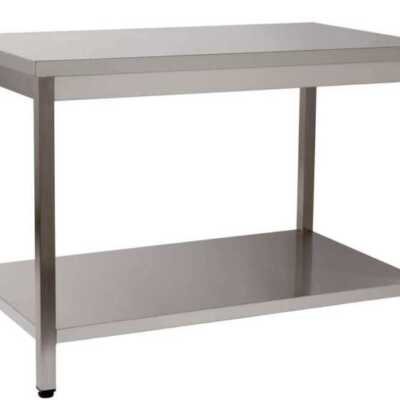 MESA TRABALHO 1 PRAT 1500x600x850 INOX DESMONTADA