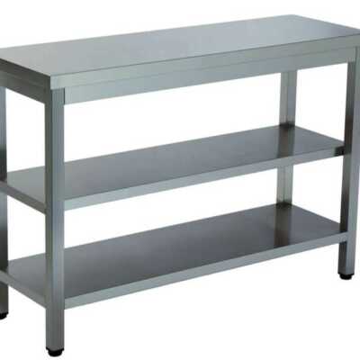 MESA DE TRABALHO 2 PRAT. 1000x600x850 INOX