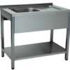 BANCADA DE LAVAGEM 1 CUBA 1000x600x850 INOX