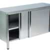 MESA ARMARIO PORTA DESL. 2 PRAT.2000x700x850 INOX