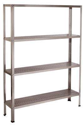 ESTANTERIA MODULAR PERFURADA 1400x400x1800 INOX