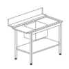LAVADOURO T55 (SX/DX)1200x730x860h P/MOD. HT-AX-RX