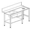 LAVADOURO T90 (SX/DX)1800x730x860h P/MOD. HT-AX-BX