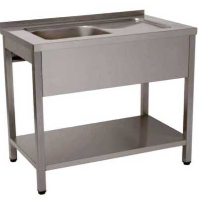 BANCADA DE LAVAGEM 1 CUBA DT 1400x700x850 INOX