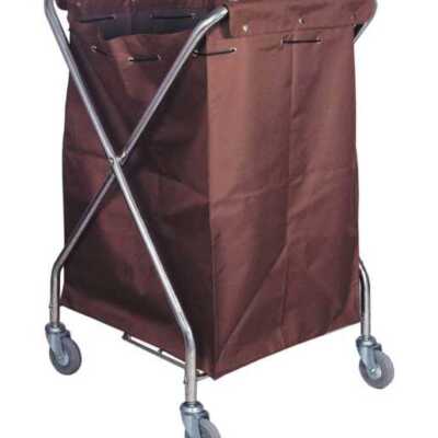 CARRO P/ROUPA MALEAVEL C/SACO LONA E RODAS ROTAT.