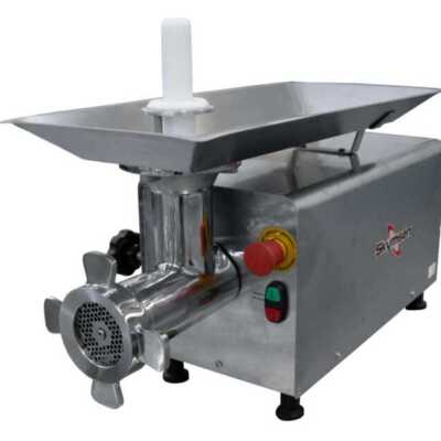 Picadora de carne boca 22 PS-22- Em aço inoxidável - Sistema Enterprise - Corte simples - Monofásica - Com disco de 5mm incluído