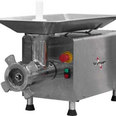 Picadora de carne boca 32 PSP98 - Em aço inoxidável - Sistema Unger - Corte simples e duplo - Trifásica - Com disco de 5mm incluído
