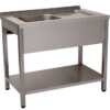 BANCADA DE LAVAGEM 1 CUBA DT 1400x600x850 INOX