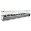 KIT Refrigerado GN1/4 de 8 compartimentos com expositor de vidro