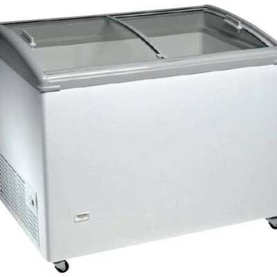 Congelador horizontal 1503 x670 x900h mm Porta deslizante de vidro curvo