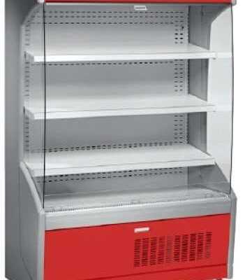 Mural expositor refrigerado 4 prateleiras 700 mm profundidade 1530 x700 x1998h mm  MPL150-R cor vermelha