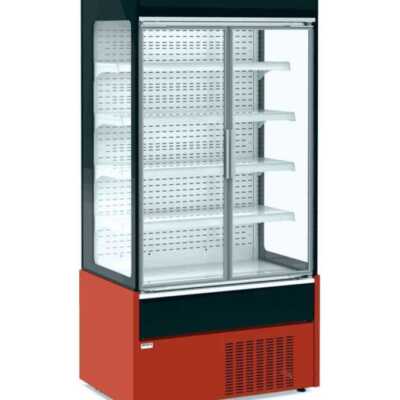 Mural expositor refrigerado com portas de vidro 4 prateleiras Profundidade 700 de 1530 x700 x1990h mm  MAE150PV-R cor VERMELHO