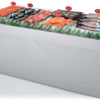 Balcão de peixe neutro dim.1200x950x990h mm