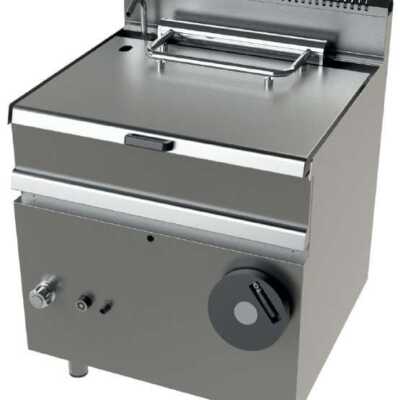 Frigideira basculante a gás 12Kw com fundo de cuba em aço macio Série 700  com dimensões 800x730x900h mm
