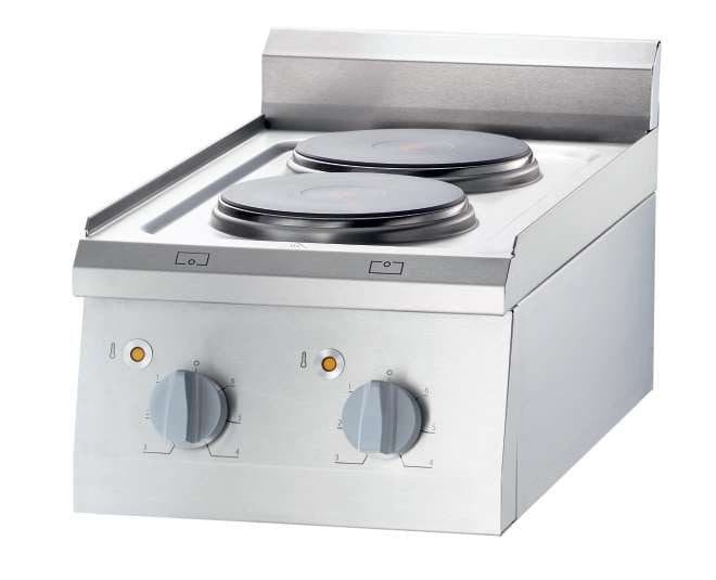 Fogão elétrico de mesa 2 zonas 400x700x850h mm 2x2 Fogão elétrico de mesa 2 zonas 400x700x850h mm 2x2