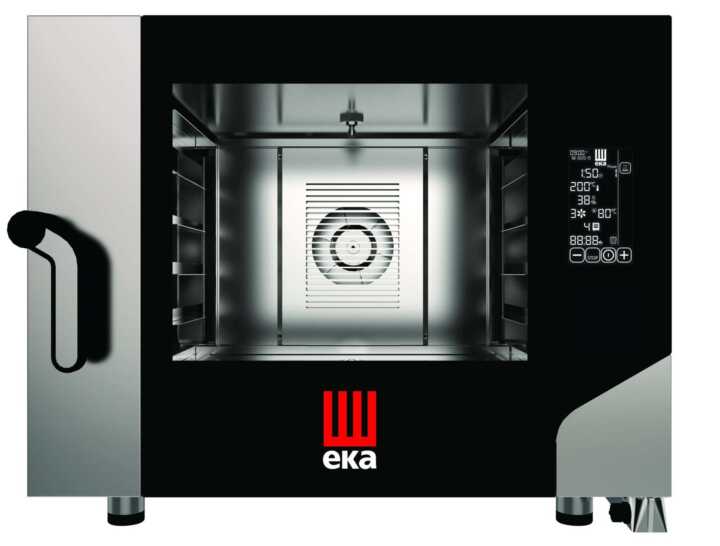 Forno de convecção elétrico BLACK MASK Pastelaria/Padaria 4 tabuleiros 600x400 mm - Hotelequip.pt Forno de convecção elétrico BLACK MASK Pastelaria/Padaria 4 tabuleiros 600x400 mm