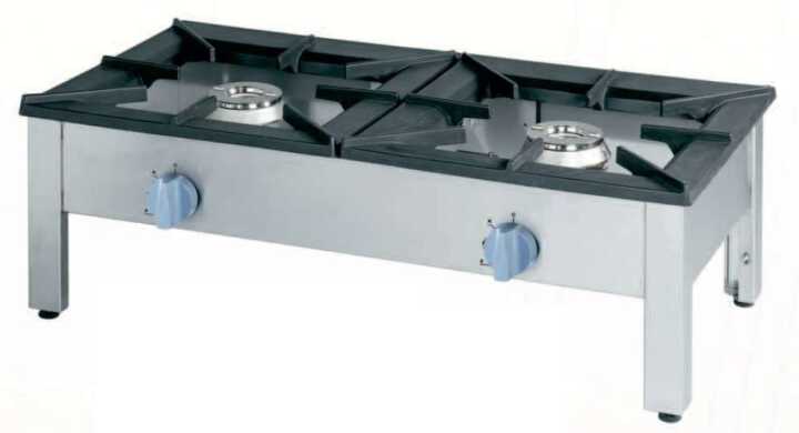 Fogão a gás auxiliar 2 queimadores 1140x605x380h mm 2x9 kW - Hotelequip.pt Fogão a gás auxiliar 2 queimadores 1140x605x380h mm 2x9 kW