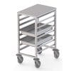 Carro De Tabuleiros Em Aço Inoxidável Para 8 Tabuleiros Gn1/1 460X640X900H mm