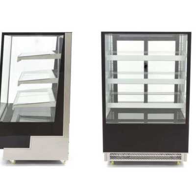 Armário expositor refrigerado ventilado Total de vidro reto com 3 prateleiras de vidro 1200X810X1454h mm