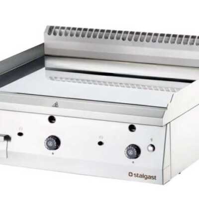 Fry Top a gás de mesa cromada dura placa lisa 800x700x250h mm 13Kw