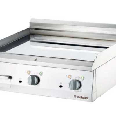 Fry Top eléctrica de mesa cromada dura placa lisa 400x700x250h mm 4Kw