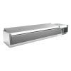 Vitrina 5 tabuleiros GN1/3 + 1 tabuleiro GN1/2 com tampa 1500 x395x270h mm