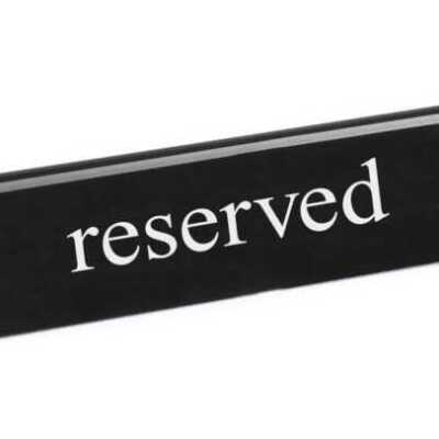 Sinal de mesa reservada, reserved, 130x30x(H)38mm