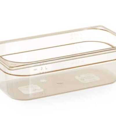 Recipiente GN 1/3, resistente a altas temperaturas, GN 1/3, 3,8L, Transparente, 325x176x(H)100mm