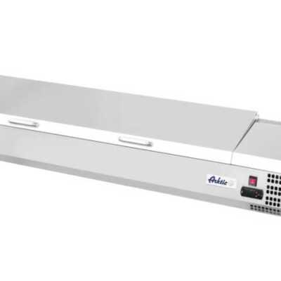 Vitrina expositora refrigerada GN 1/3, 4x GN 1/3, 230V/180W, 1205x420x(H)630mm