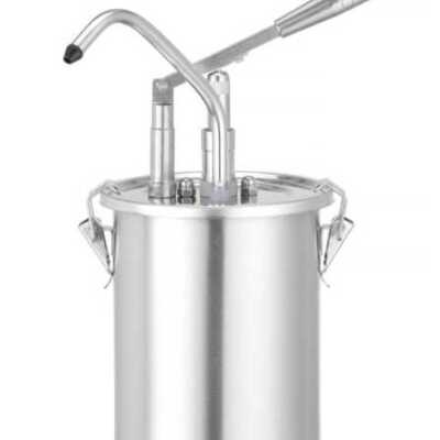 Recipiente para molhos em aço inoxidável com dispensador, 4,5L, ø180x(H)420mm