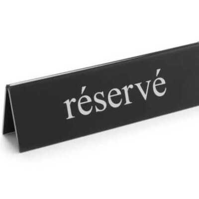 Sinal de mesa reservada, 130x30x(H)38mm
