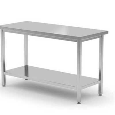 Mesa de trabalho robusta com prateleira, 1400x700x(H)850mm
