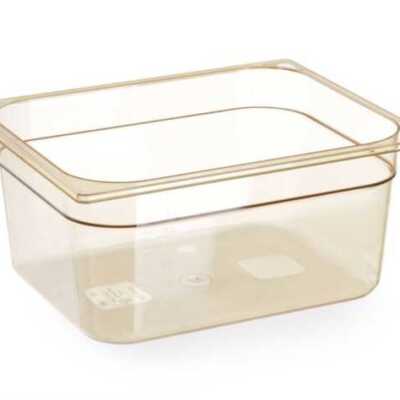 Recipiente GN 1/2, resistente a altas temperaturas, GN 1/2, 4L, Transparente, 325x265x(H)65mm