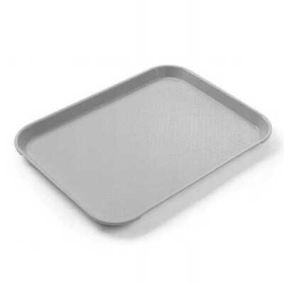 Tabuleiros para fast food pequenos, Cinzento-claro, 265x345x(H)20mm