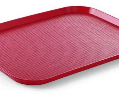 Tabuleiros para fast food grandes, Vermelho, 350x450x(H)20mm