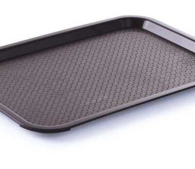 Tabuleiros para fast food grandes, Castanho, 350x450x(H)20mm