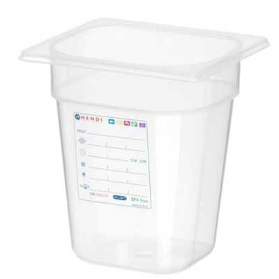 Recipiente Gastronorm 1/6, GN 1/6, 1,6L, Transparente, 176x162x(H)100mm