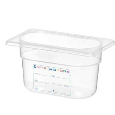 Recipiente Gastronorm 1/9, GN 1/9, 0,9L, Transparente, 176x108x(H)100mm