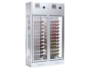 Garrafeira/ Cave Vinhos Enolux, De 2600 Mm De Altura, De 2 Portas E 2 TemperalturaS,parede -Wi-2w-gre-26 Tr Hc