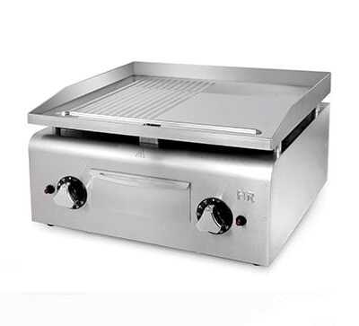 Fry-Top a gás placa ranhurada cromoduro PLC600CRRN