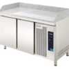 A composição das mesas completas é composta por um conjunto composto por: Mesas refrigeradas (modelos nesta página) e expositor refrigerado para ingredientes