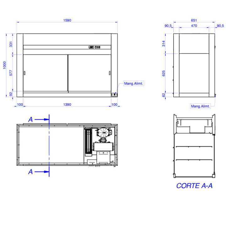 instalada sobre SSCRR – Hotelequip.pt A vitrina é refrigerada por meio de um sistema