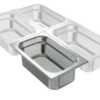 O sistema de recipientes Gastronorm edenox é baseado nos modelos de Dimensões GN 2/1 (650 x 530 mm) e GN 1/1 (530 x 325 mm).