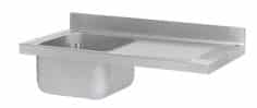 <p>Encimera com profundidade de 700 mm com pias
