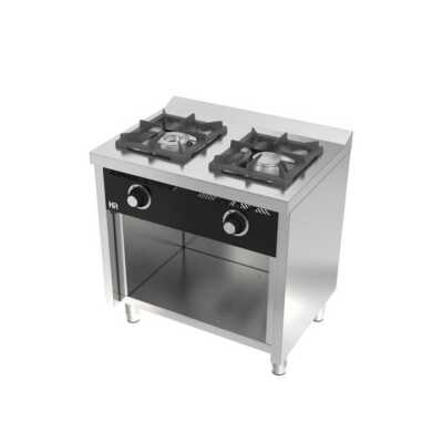 Fogão a gás 2 queimadores com móvel - C2F600E -Hotelequip.pt