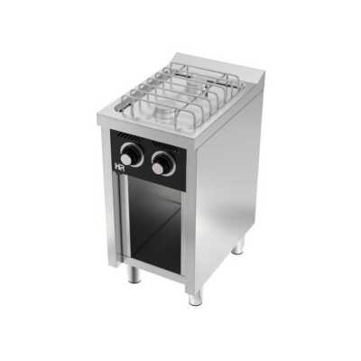 Fogão a gás com móvel 2 queimadores CB2F600E -Hotelequip.pt