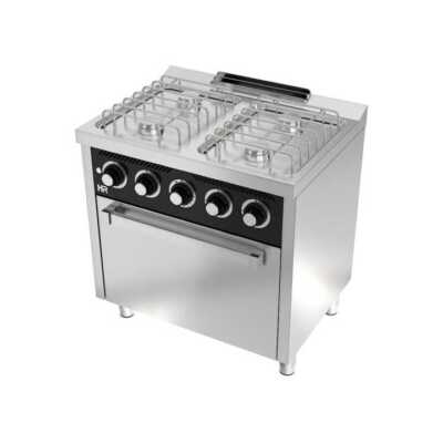 Fogão a gás 4 queimadores e forno CB4F600H -Hotelequip.pt