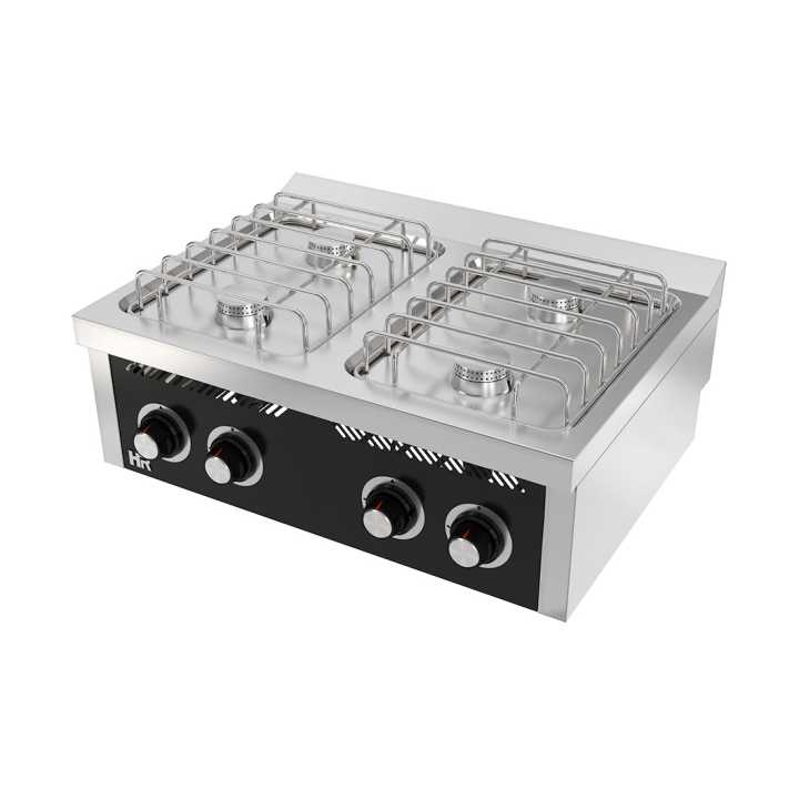 Fogão a gás de bancada 4 queimadores CB4F600S -Hotelequip.pt Fogão a gás de bancada 4 queimadores CB4F600S -Hotelequip.pt